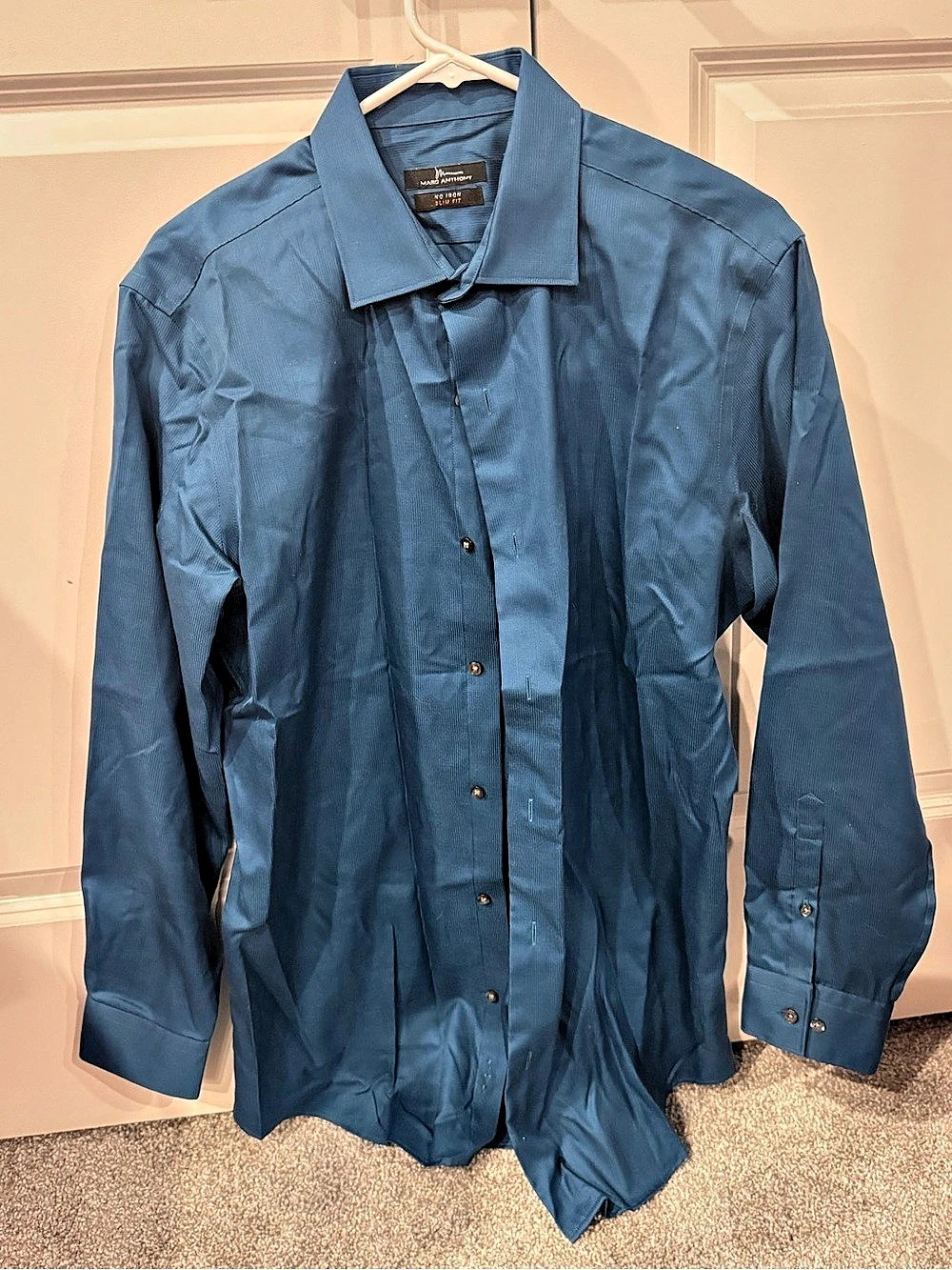 Marc Anthony Slim Fit Men's Blue Size 16 neck